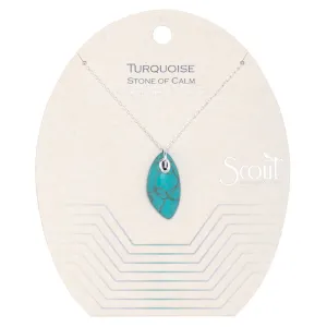 Organic Stone Necklace - Turquoise/Silver