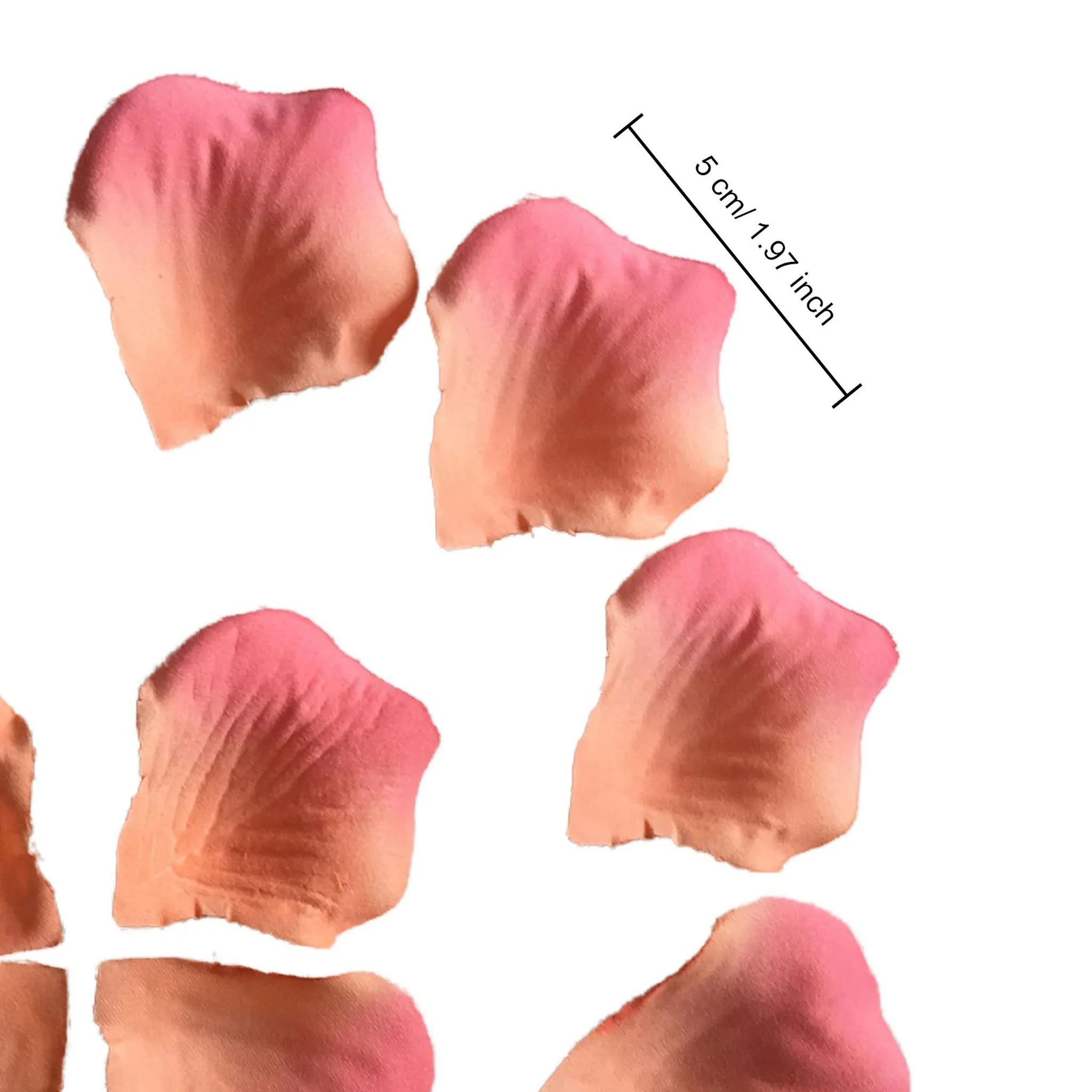 Peach Coral Flower Petals Micropeach Fabric Petals 500pcs