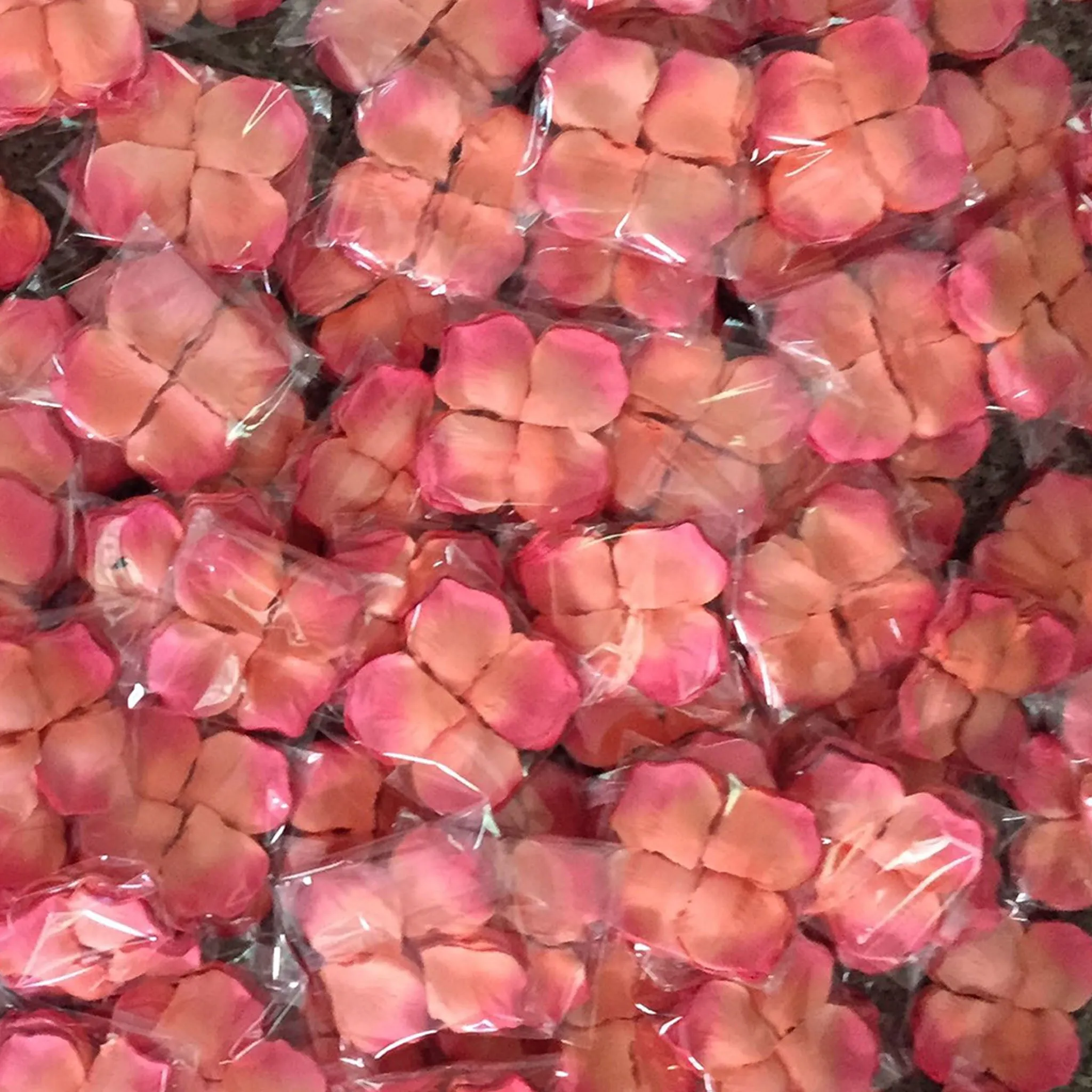 Peach Coral Flower Petals Micropeach Fabric Petals 500pcs