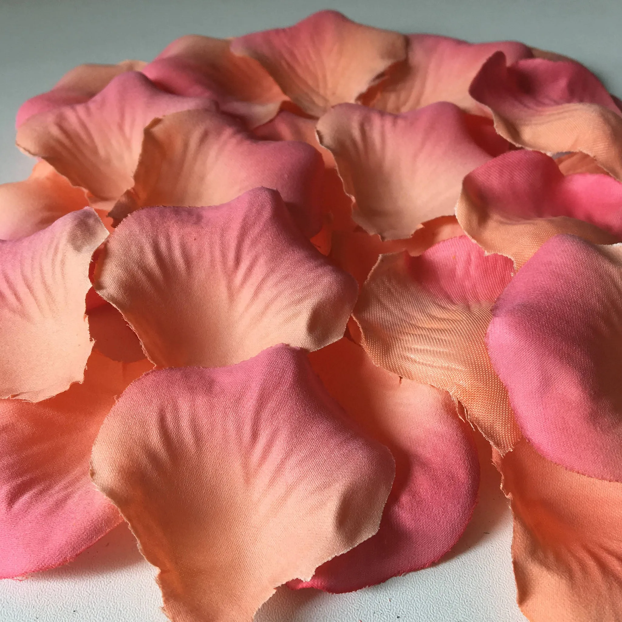 Peach Coral Flower Petals Micropeach Fabric Petals 500pcs