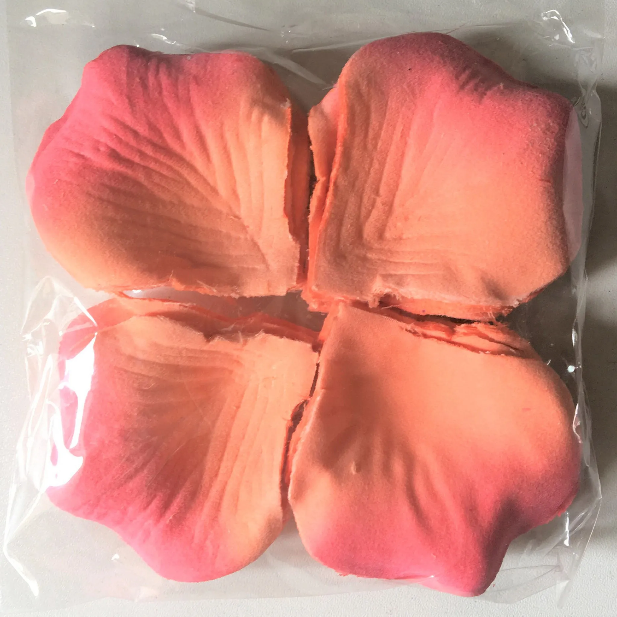 Peach Coral Flower Petals Micropeach Fabric Petals 500pcs