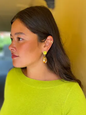 Perfect drop earrings - citrus green/light colorado topaz