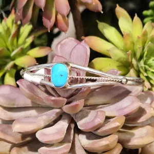 " Viola " Small Kingman Turquoise Cuff