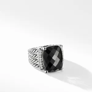 Ring with Black Onyx and Diamonds
