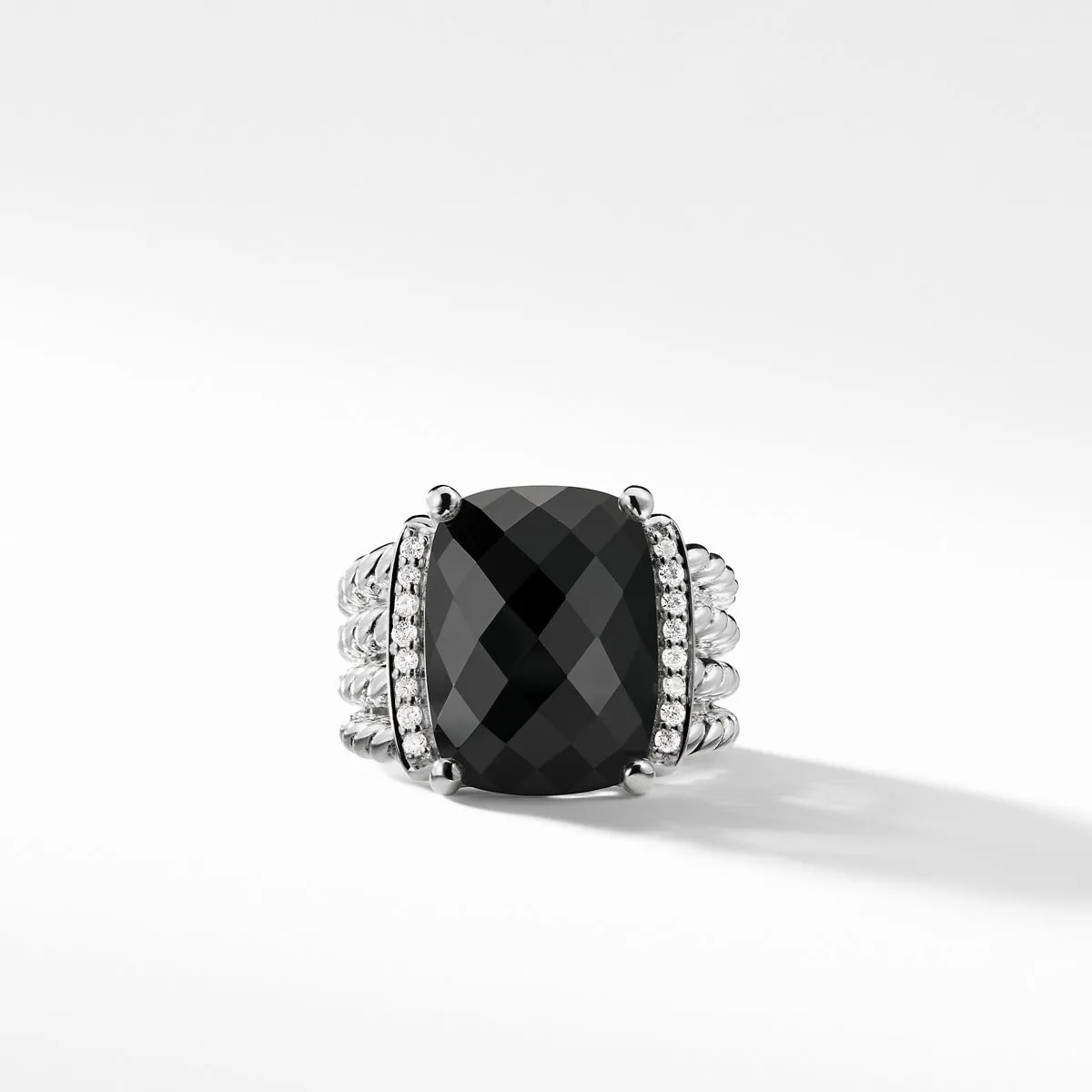 Ring with Black Onyx and Diamonds
