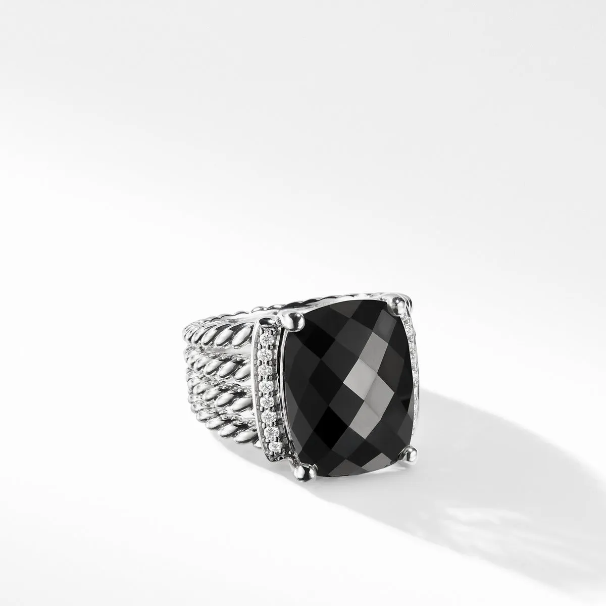 Ring with Black Onyx and Diamonds
