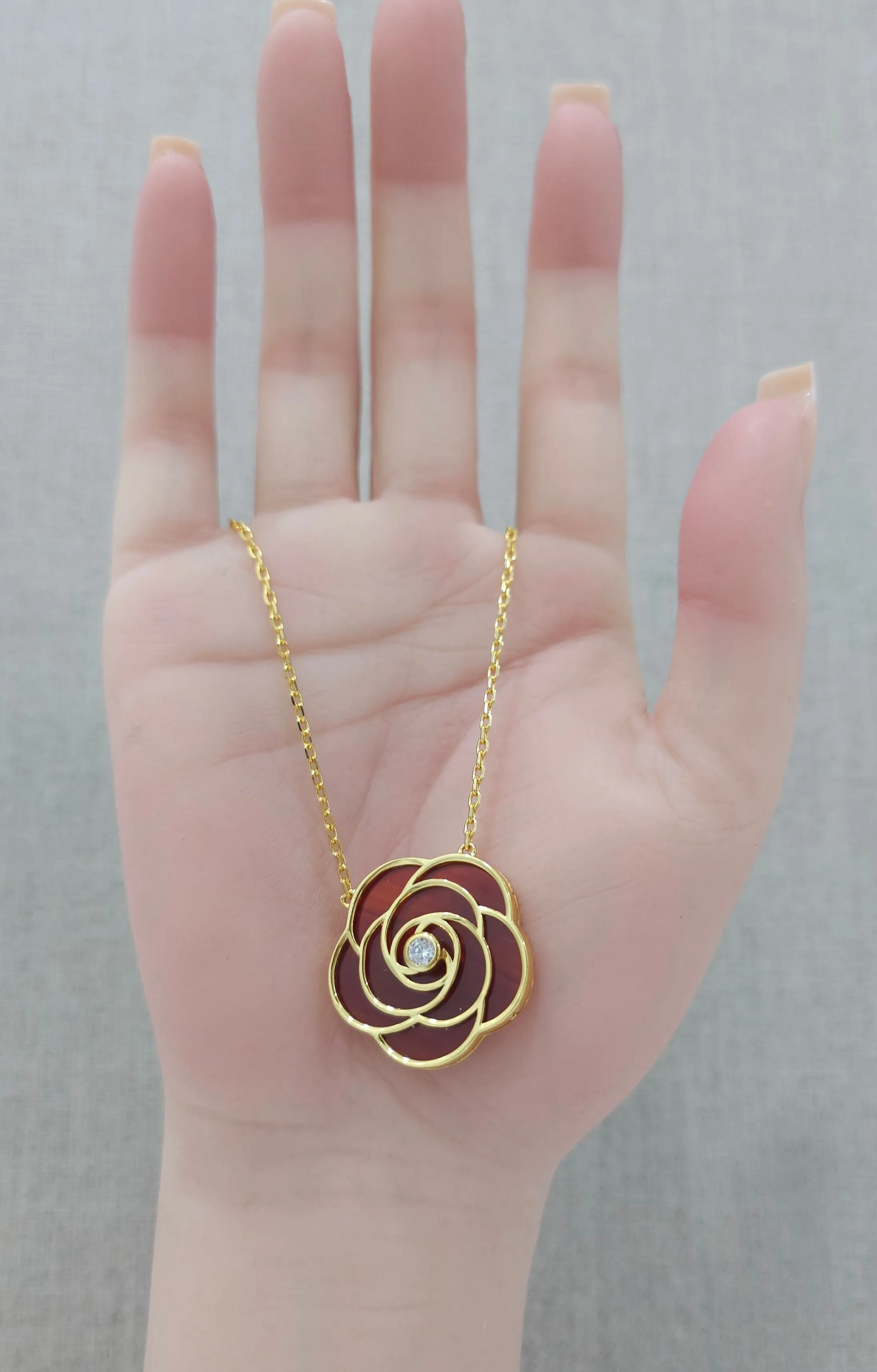 Rose (Red)- Long Necklace
