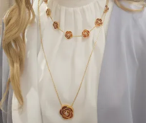 Rose (Red)- Long Necklace
