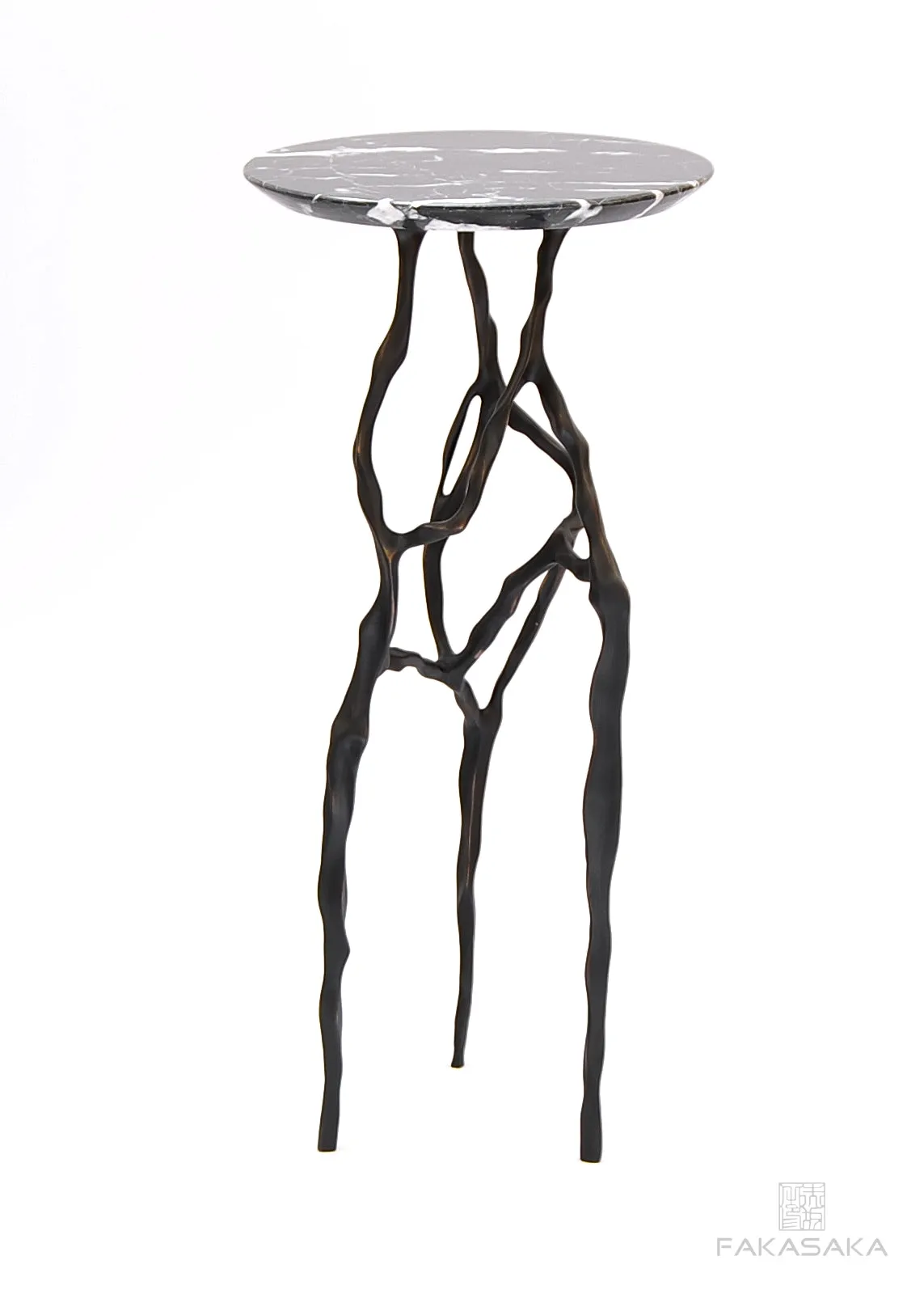 SID DRINK TABLE<br><br>NERO MARQUINA MARBLE<br>DARK BRONZE