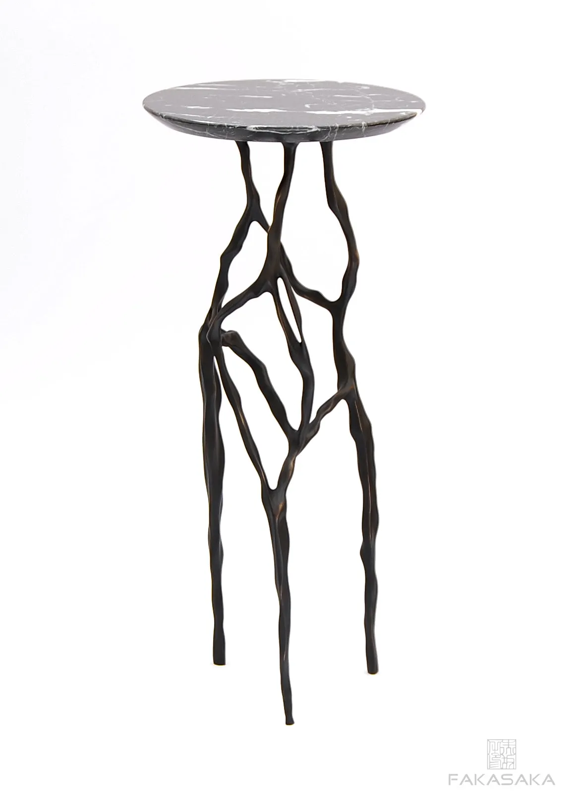 SID DRINK TABLE<br><br>NERO MARQUINA MARBLE<br>DARK BRONZE