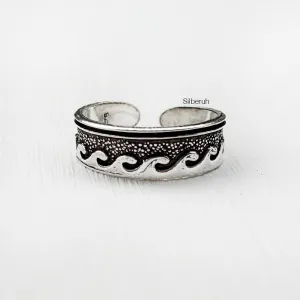 Silver Wave Toe Ring