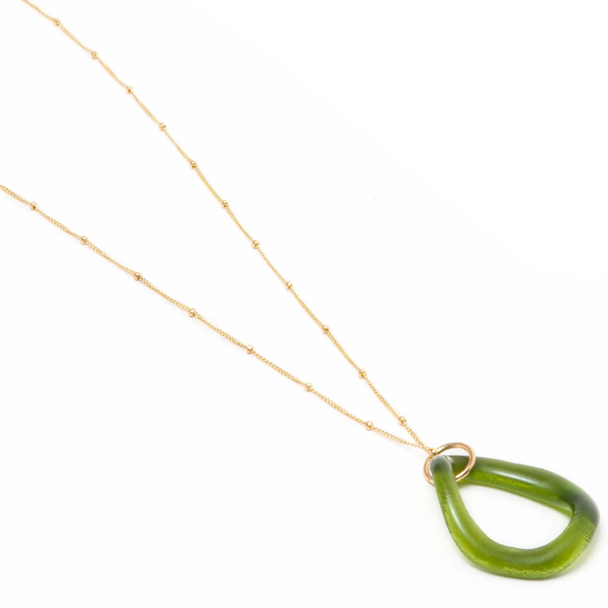 Simple Satellite Necklace Fall Colors