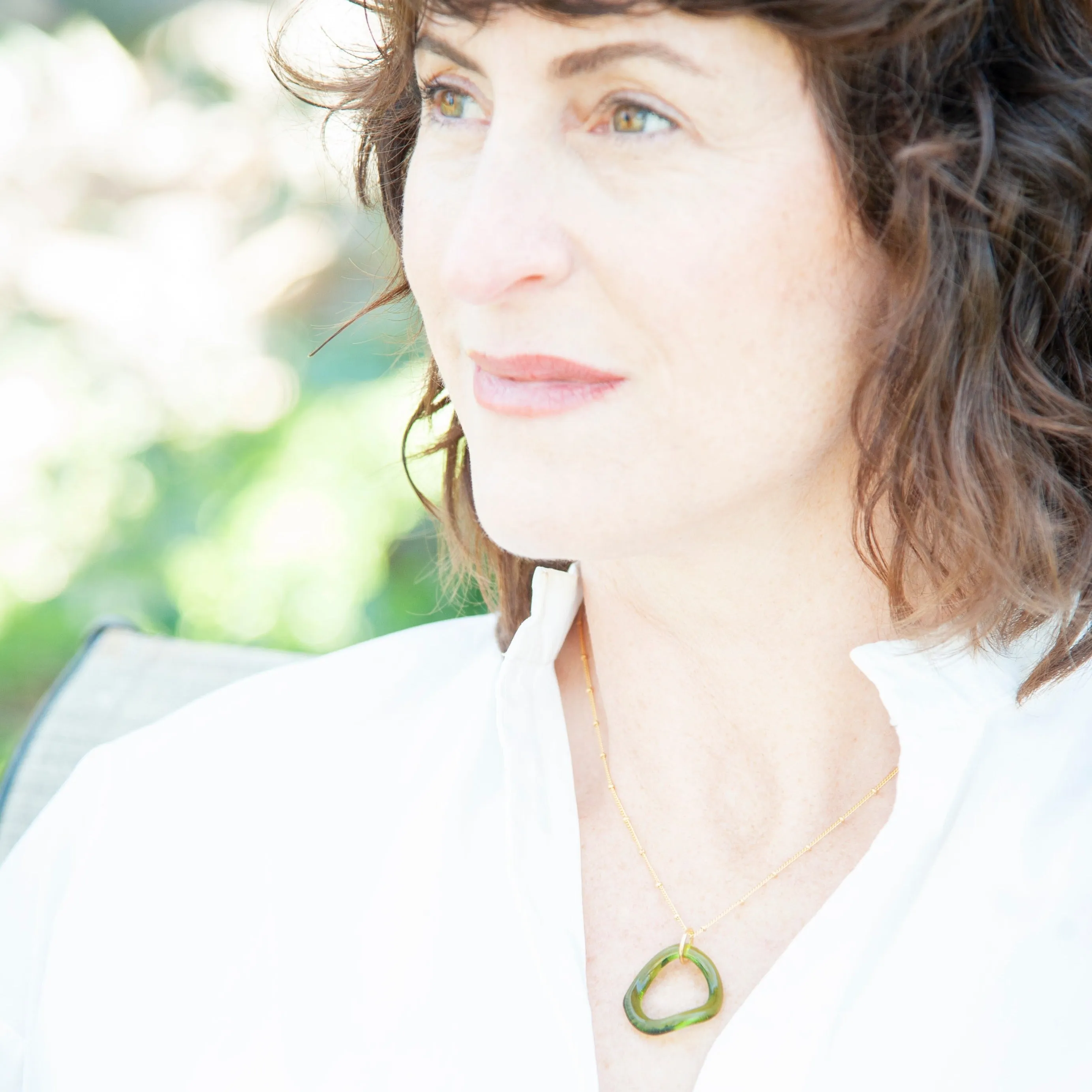 Simple Satellite Necklace Fall Colors
