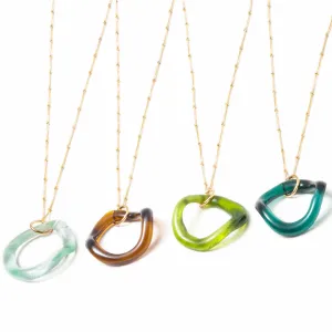 Simple Satellite Necklace Fall Colors