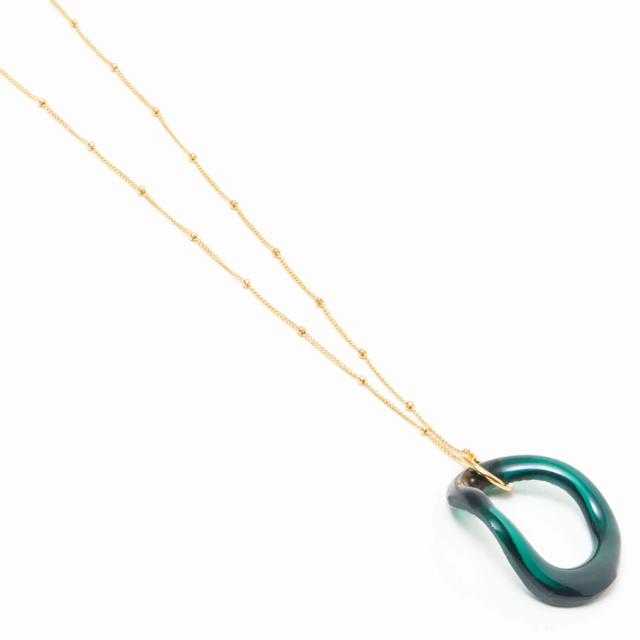 Simple Satellite Necklace Fall Colors