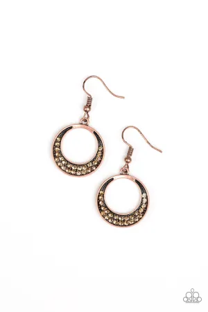 Socialite Luster - Copper Earrings - Paparazzi Accessories