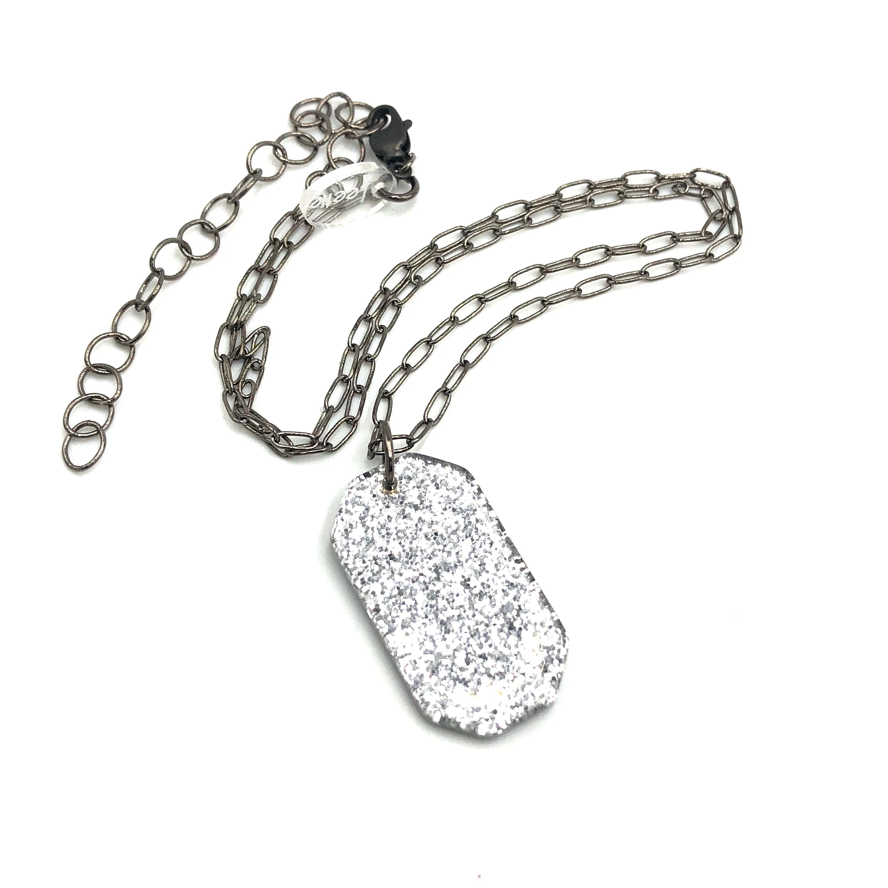 Sparkle Tag Necklace
