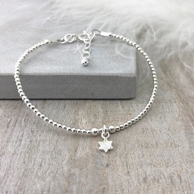 Stacking Charm Bracelet, Sterling Silver Charm Bracelet