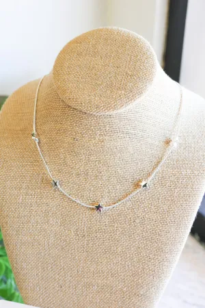 Star Shine Necklace in Silver