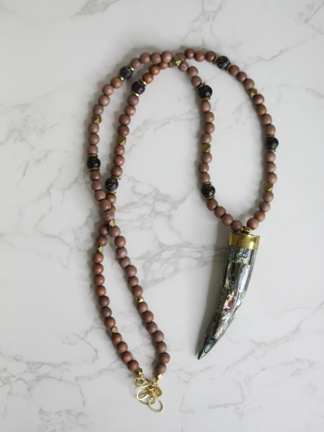 Stephanie Abalone Claw Necklace