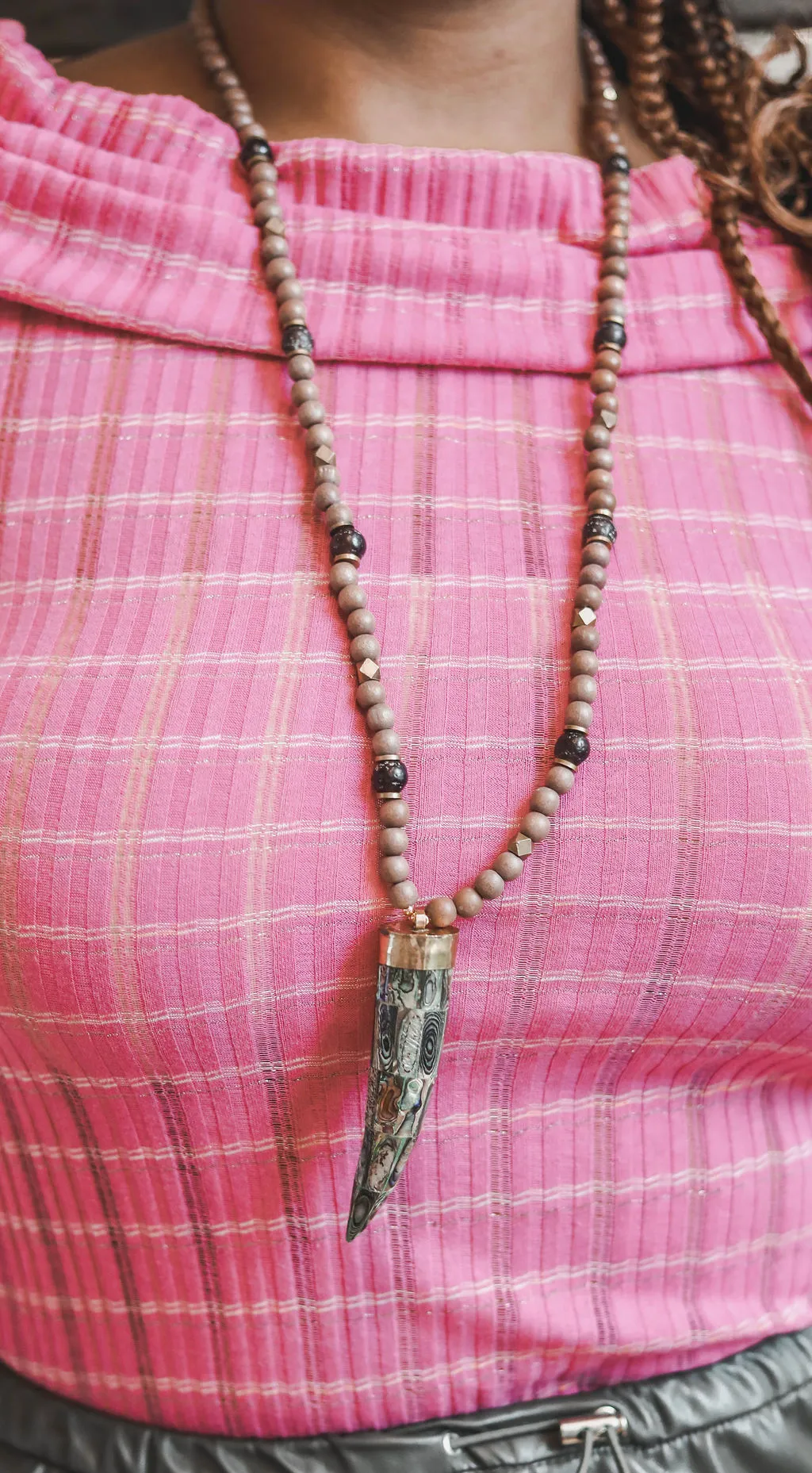 Stephanie Abalone Claw Necklace