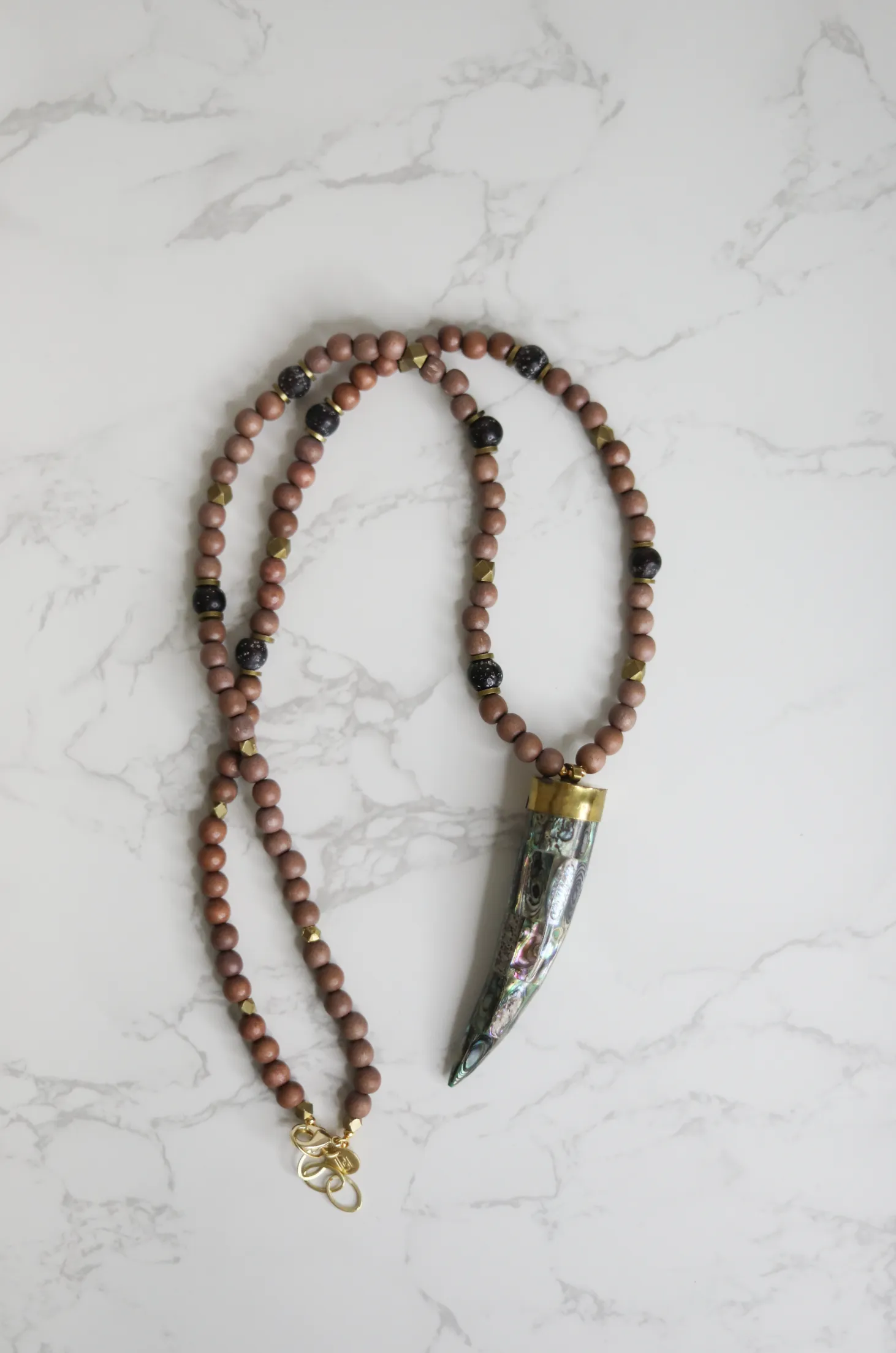 Stephanie Abalone Claw Necklace