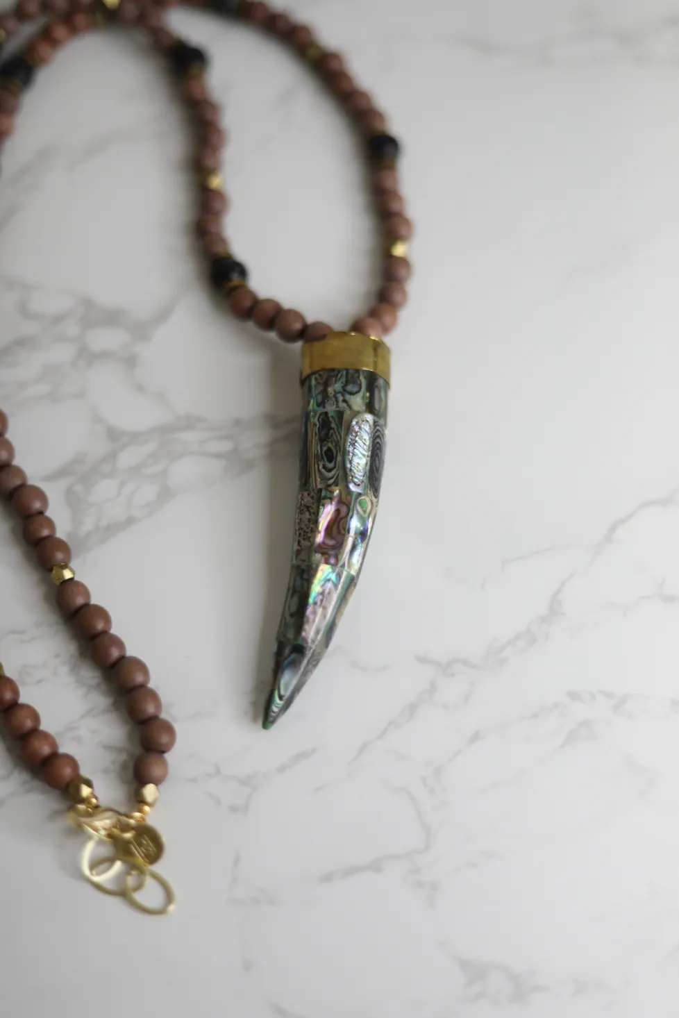 Stephanie Abalone Claw Necklace