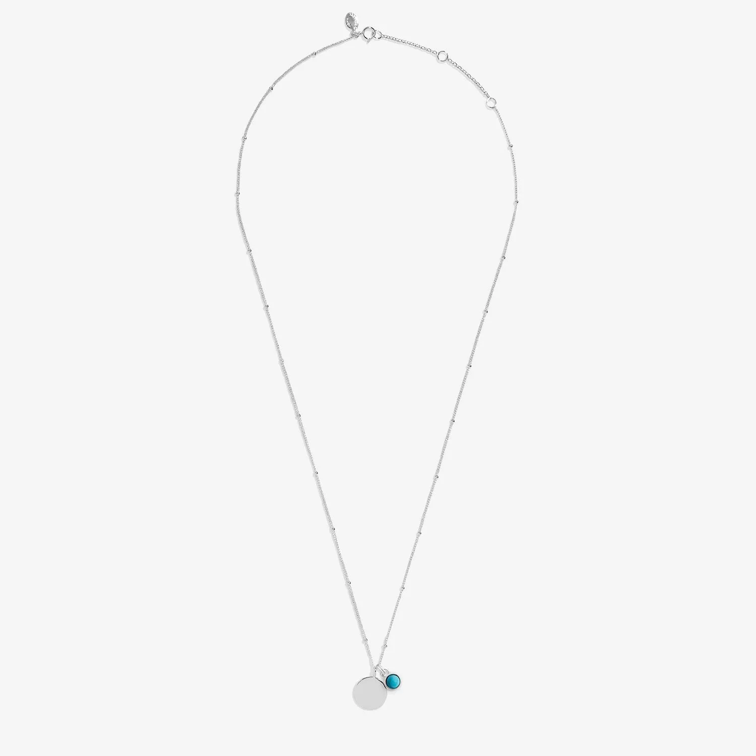 Sterling Silver Birthstone A Little December Necklace JJS0081
