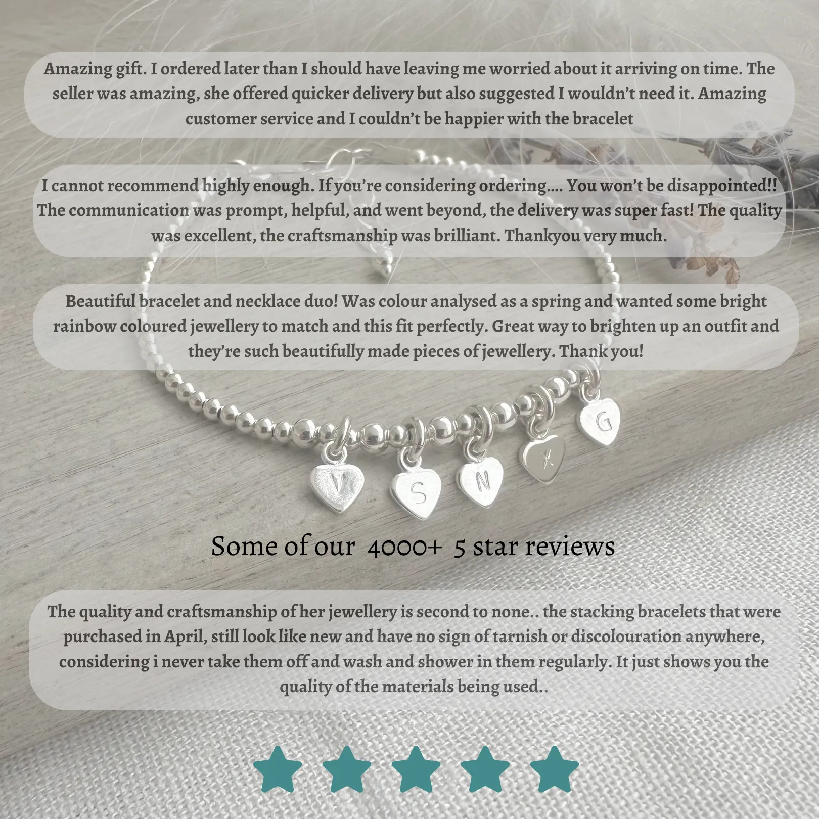 Stretch Feather Birthstone Charm Bracelet, Dainty Layering Sterling Silver bracelet with feather