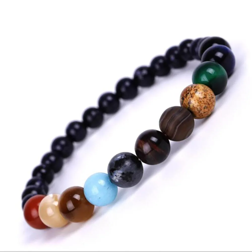 Stunning Nine Planets Unique Beaded Bracelets