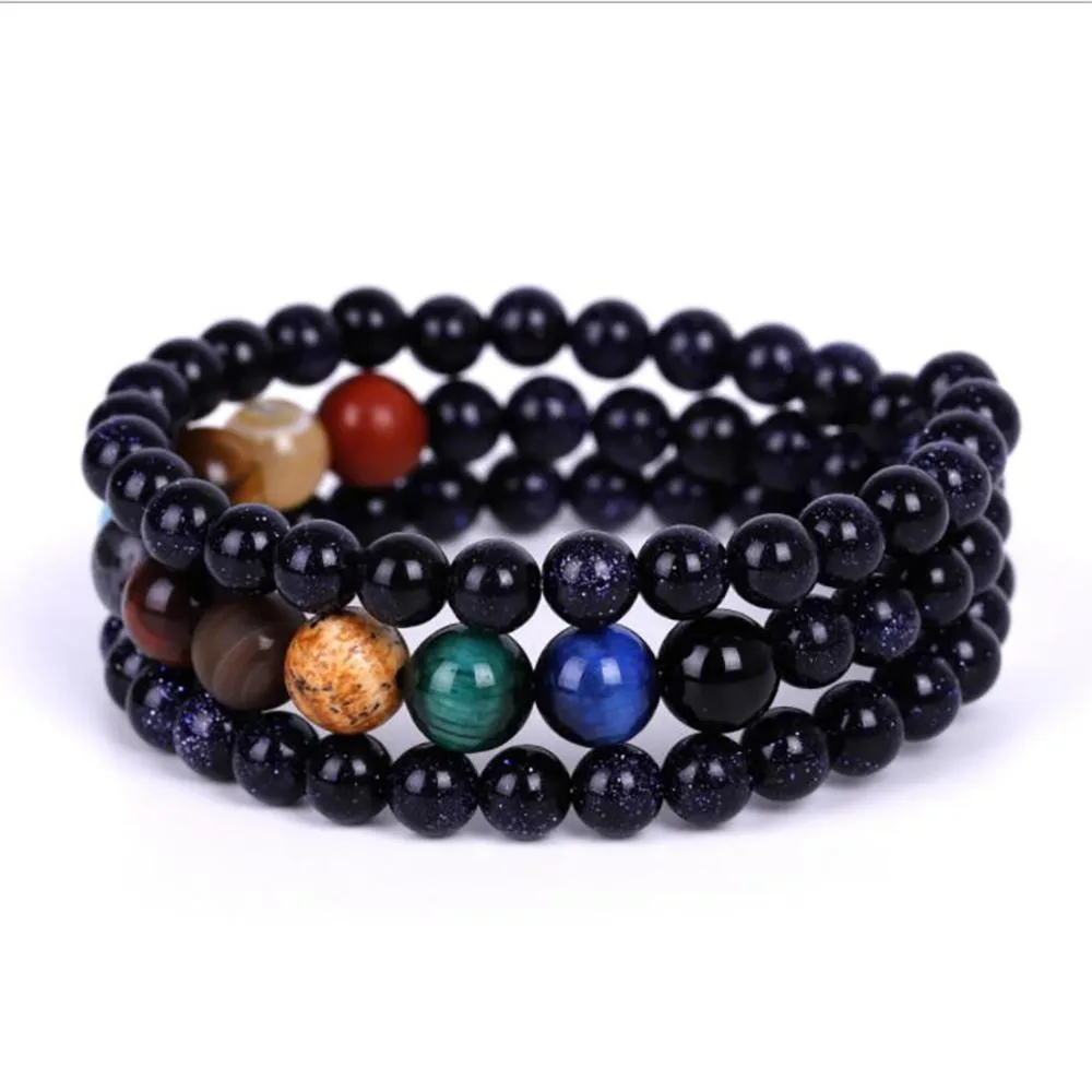 Stunning Nine Planets Unique Beaded Bracelets