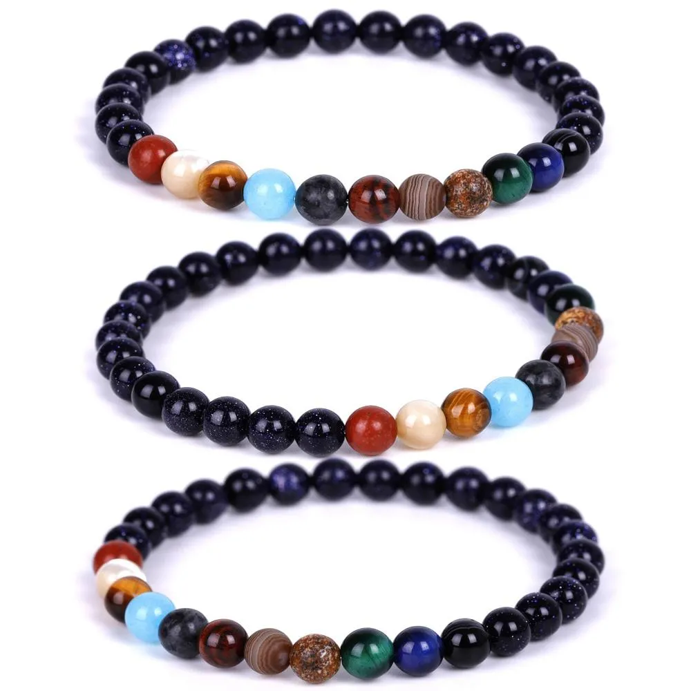 Stunning Nine Planets Unique Beaded Bracelets