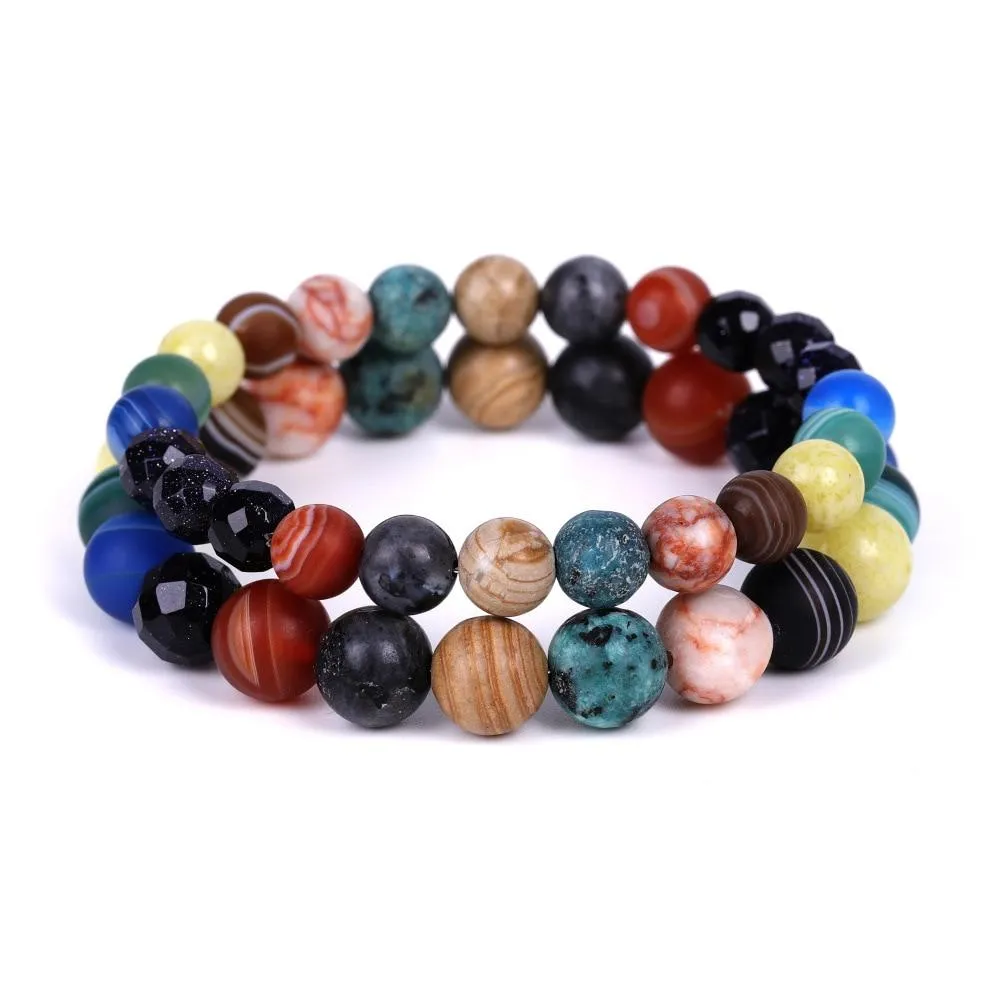 Stunning Nine Planets Unique Beaded Bracelets