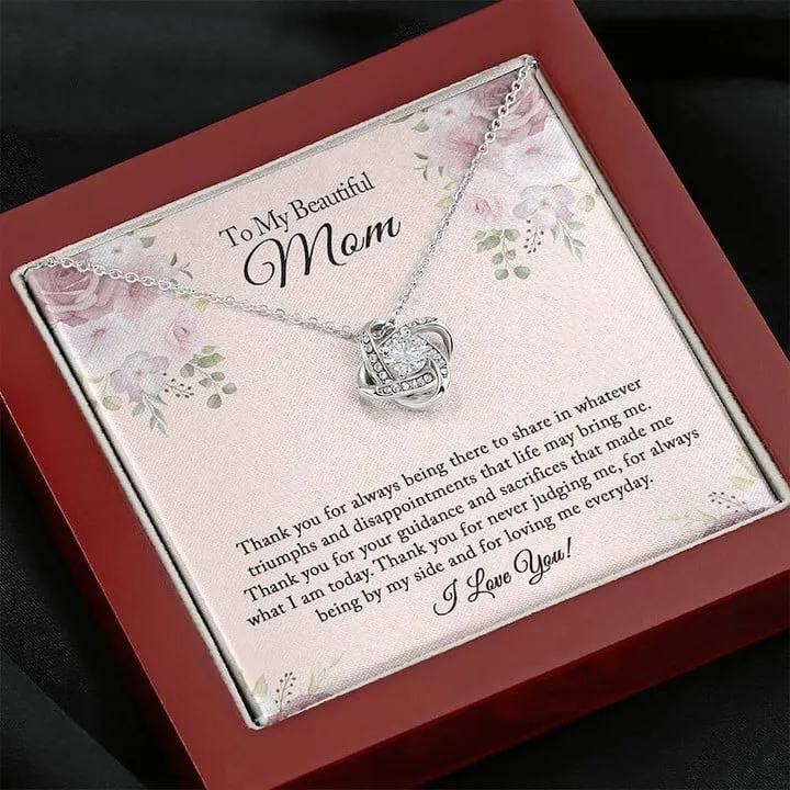 To My Beautiful Mom Necklace, Mom Necklace, Mom Birthday Gift from Daughter, Mom Gift From Son, Mother's Day Gift