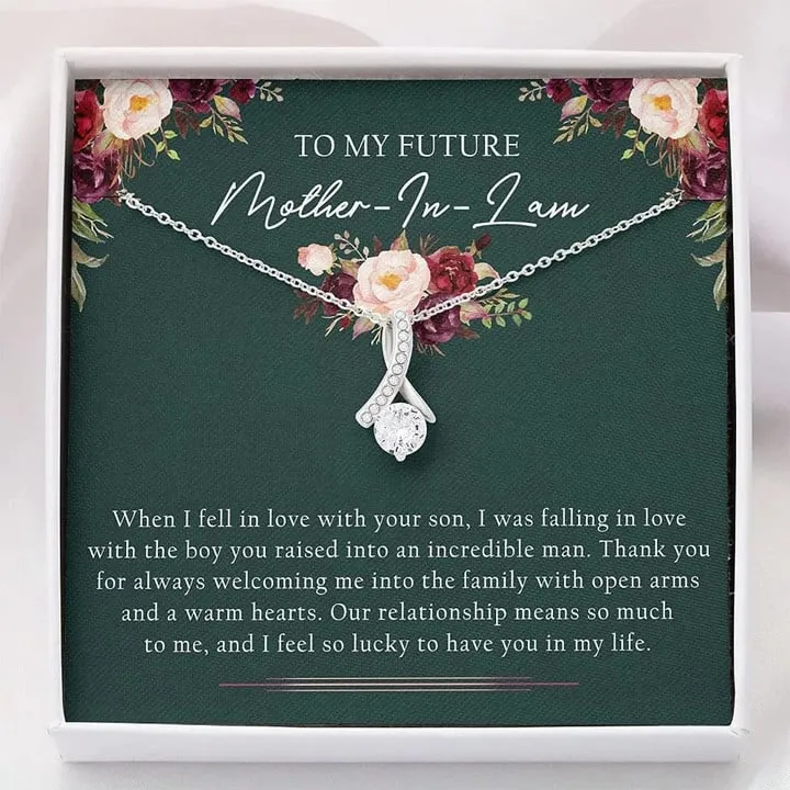 To my Future Mother in law Necklace, Mother's day gift for Future Bonus Mom Necklace