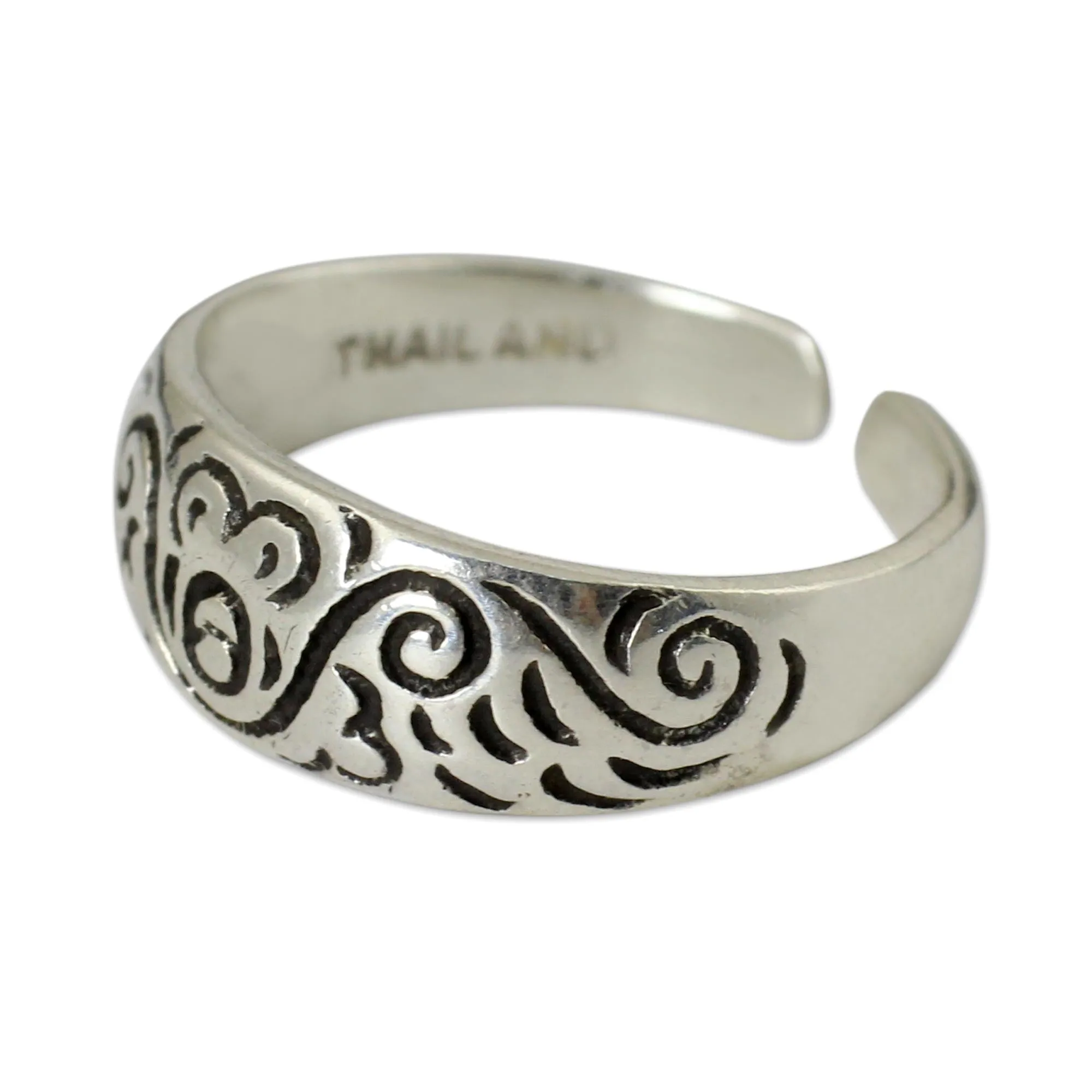 Toe Ring in Sterling Silver Thai Artisan Jewelry - Monkey Walk | NOVICA