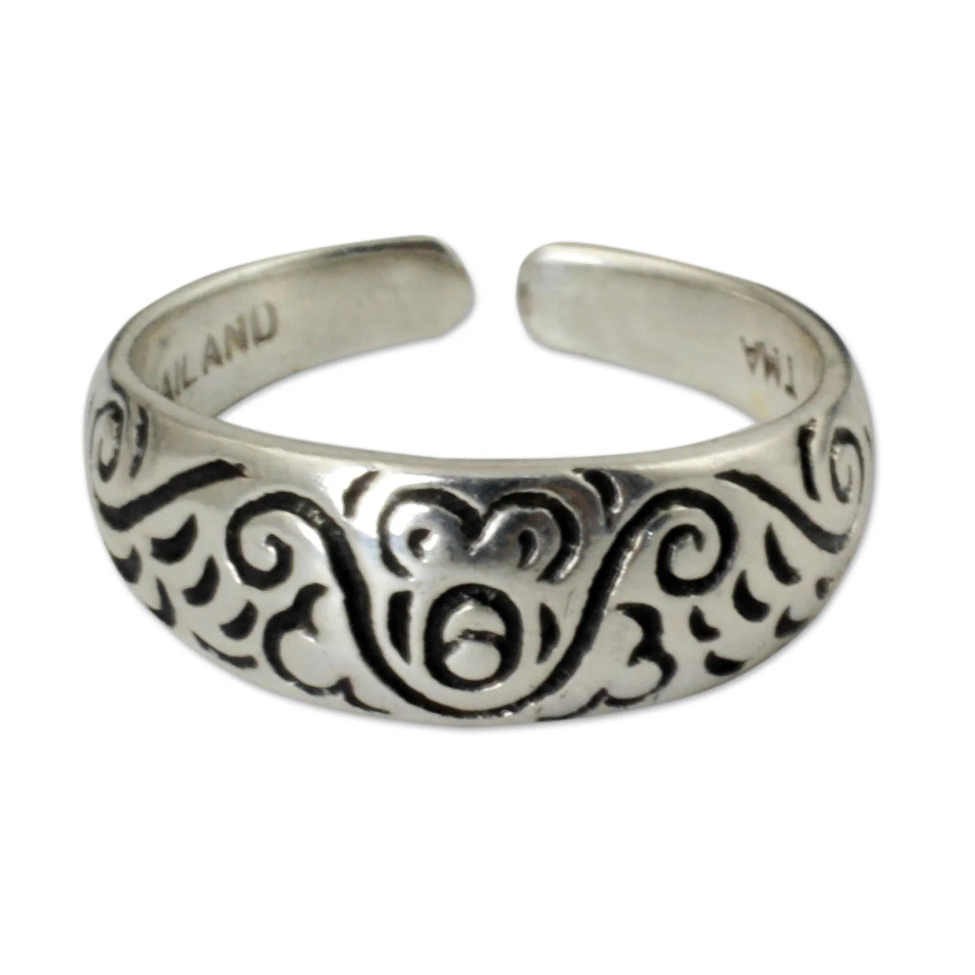 Toe Ring in Sterling Silver Thai Artisan Jewelry - Monkey Walk | NOVICA