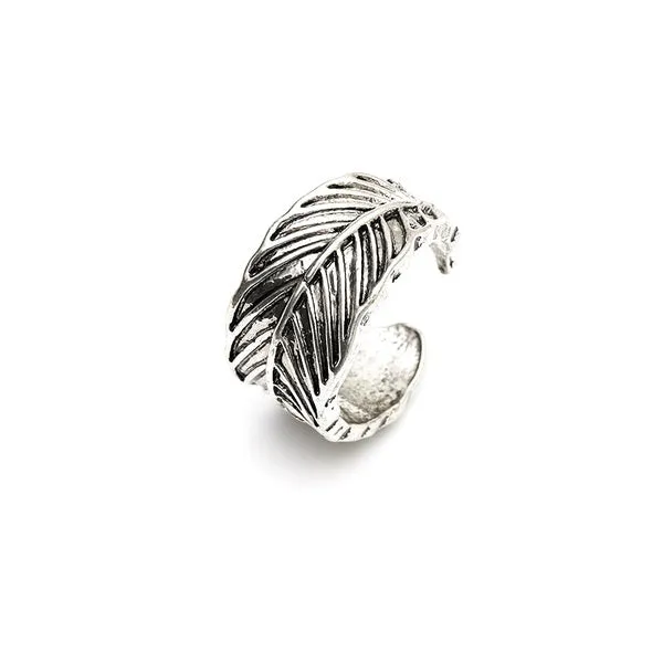  TR11 Silver Leaf Toe Ring