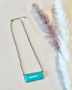 Turquoise Bar Necklace