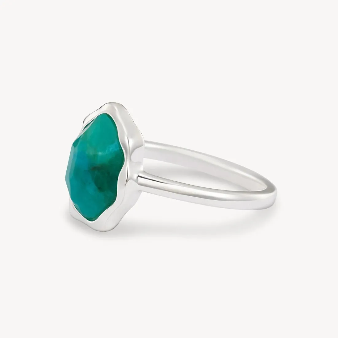 turquoise mood ring silver - sterling silver, turquoise