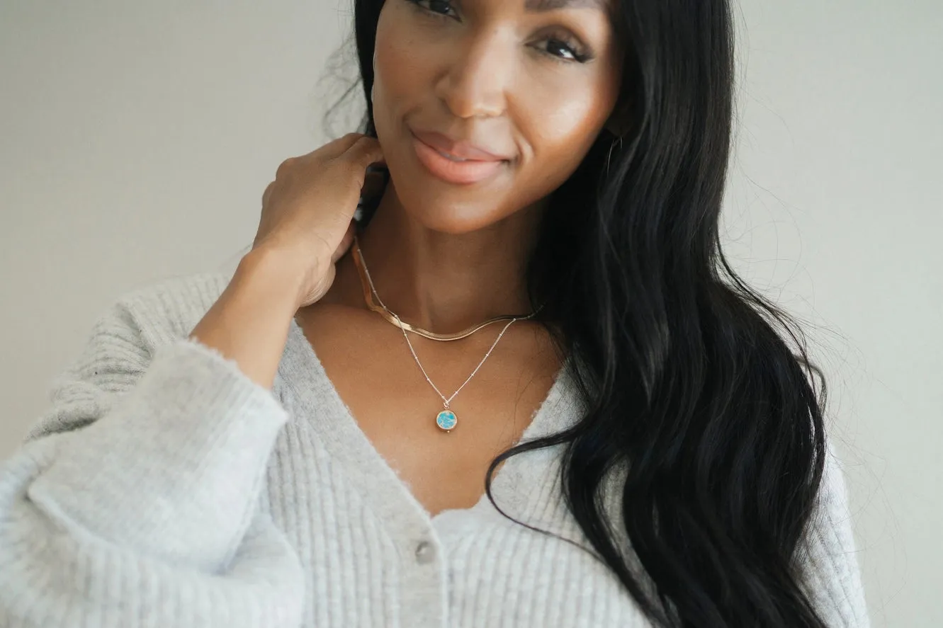 Veda Mosaic Turquoise Necklace
