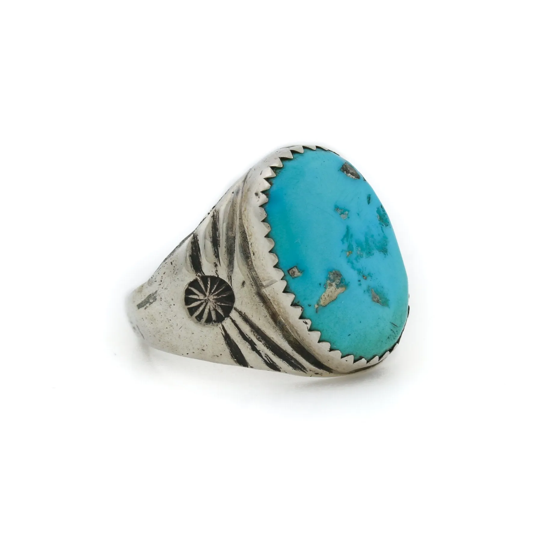 Vintage 1970's x Blue Valley Turquoise Navajo Ring
