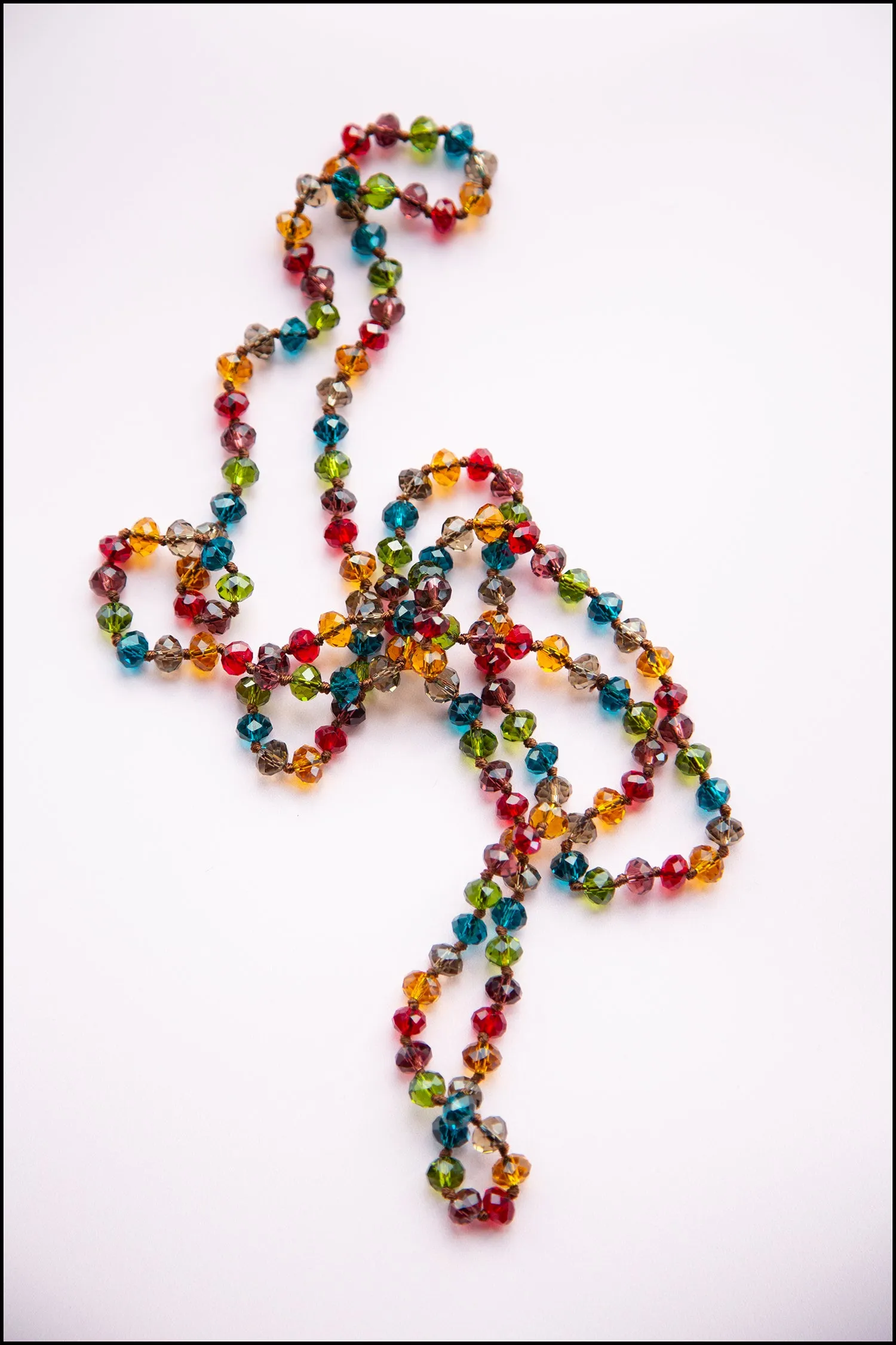 Vintage Rainbow Crystal Necklace