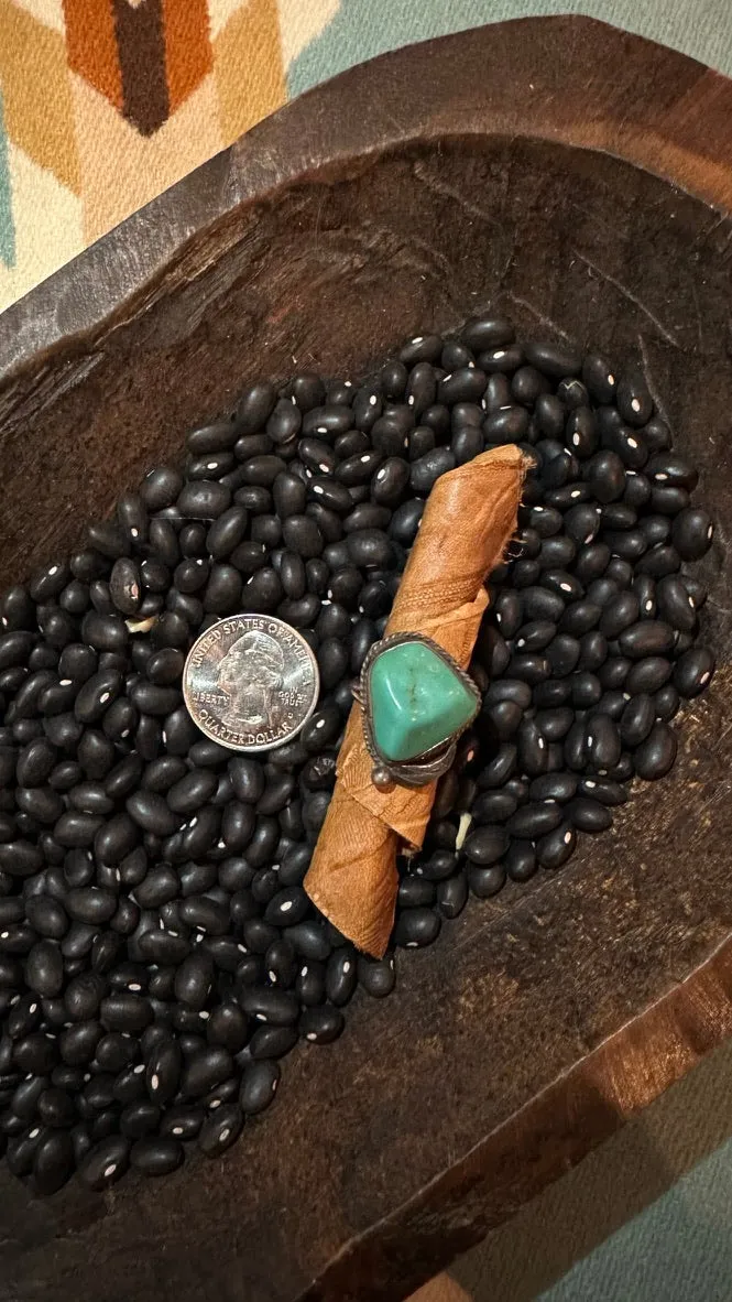 Vintage Single Stone Turquoise Ring