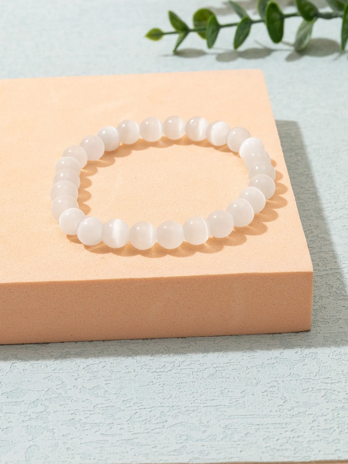 White Minimalist Beaded Bracelet Bead-string Bracelet Jewelry Accessory for