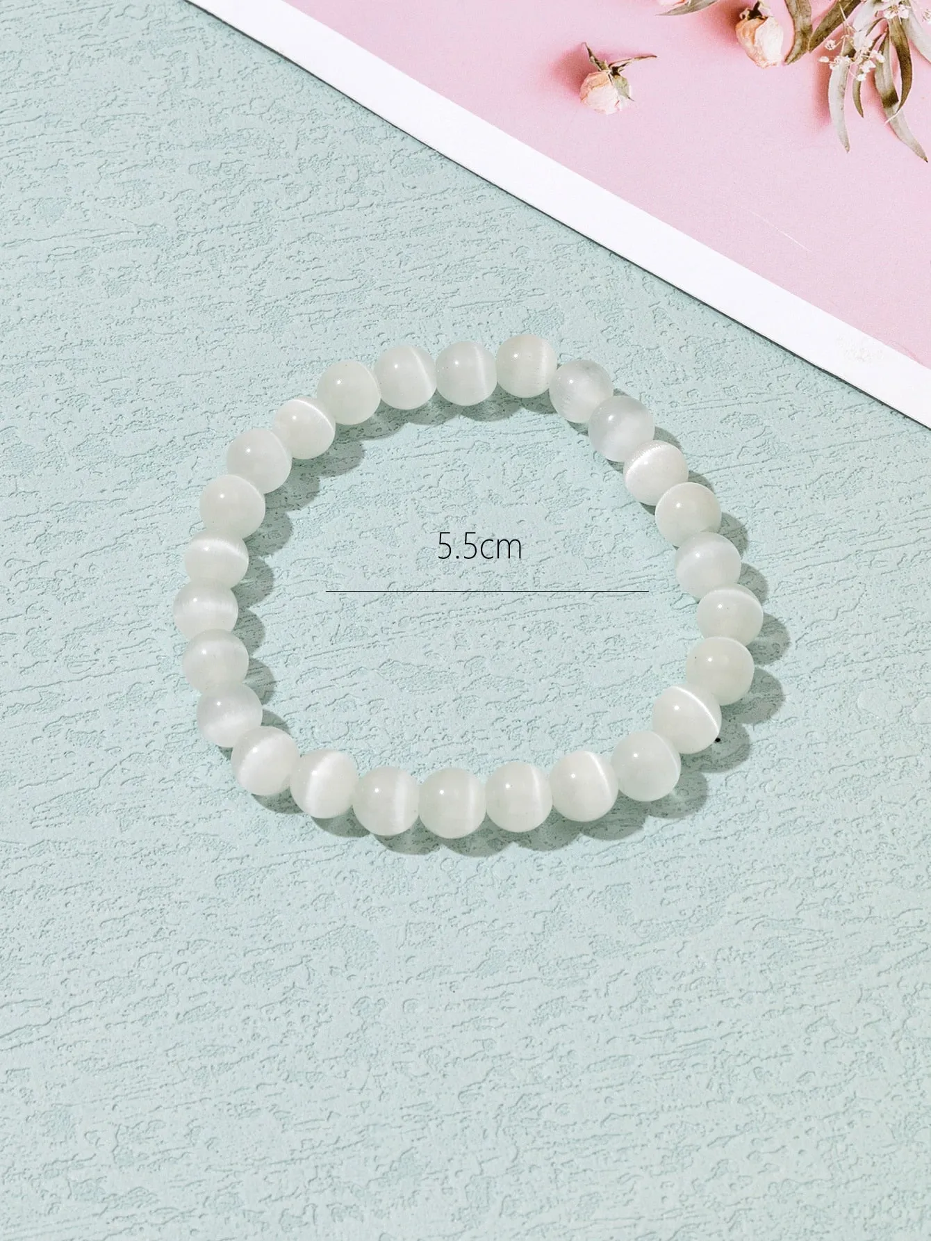 White Minimalist Beaded Bracelet Bead-string Bracelet Jewelry Accessory for
