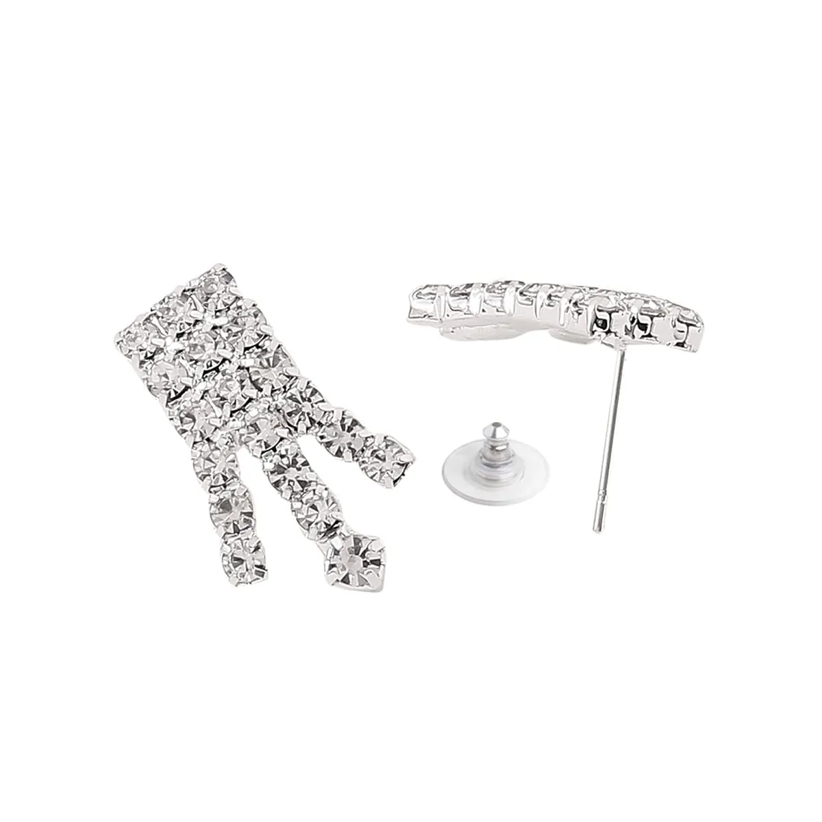 Yellow Chimes Jewellery Set For Women Silver Toned Crystal Choker Necklace Set With Earring For Women and Girls