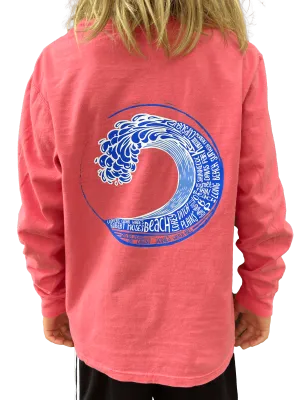 Youth Long Island Beach Wave Long Sleeve Tee