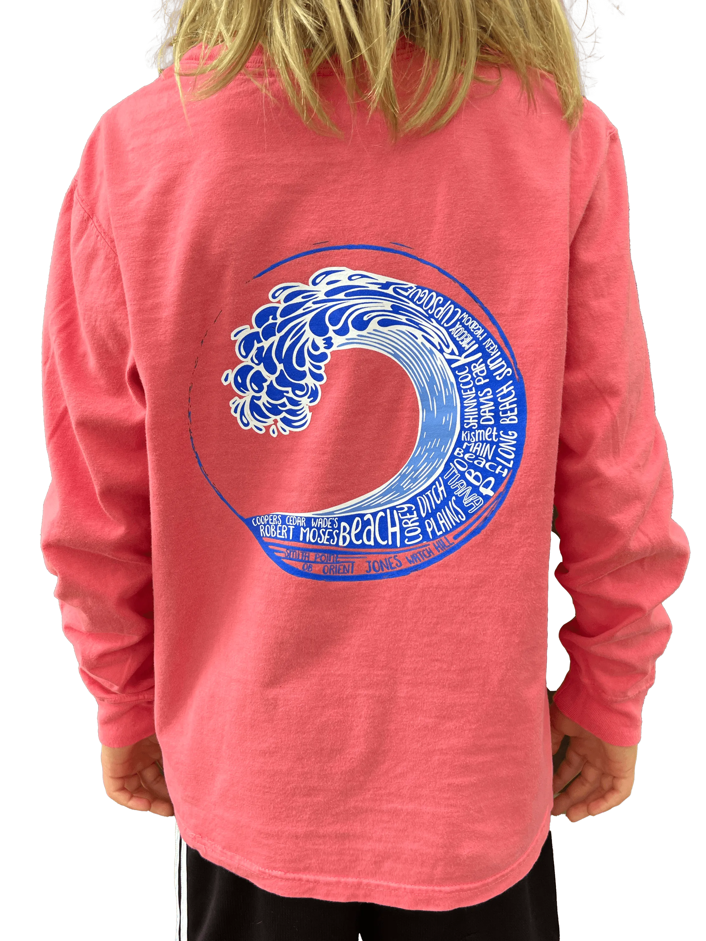 Youth Long Island Beach Wave Long Sleeve Tee