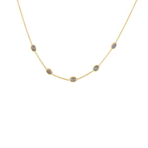 Zuri, Labradorite Necklace, 18k Gold